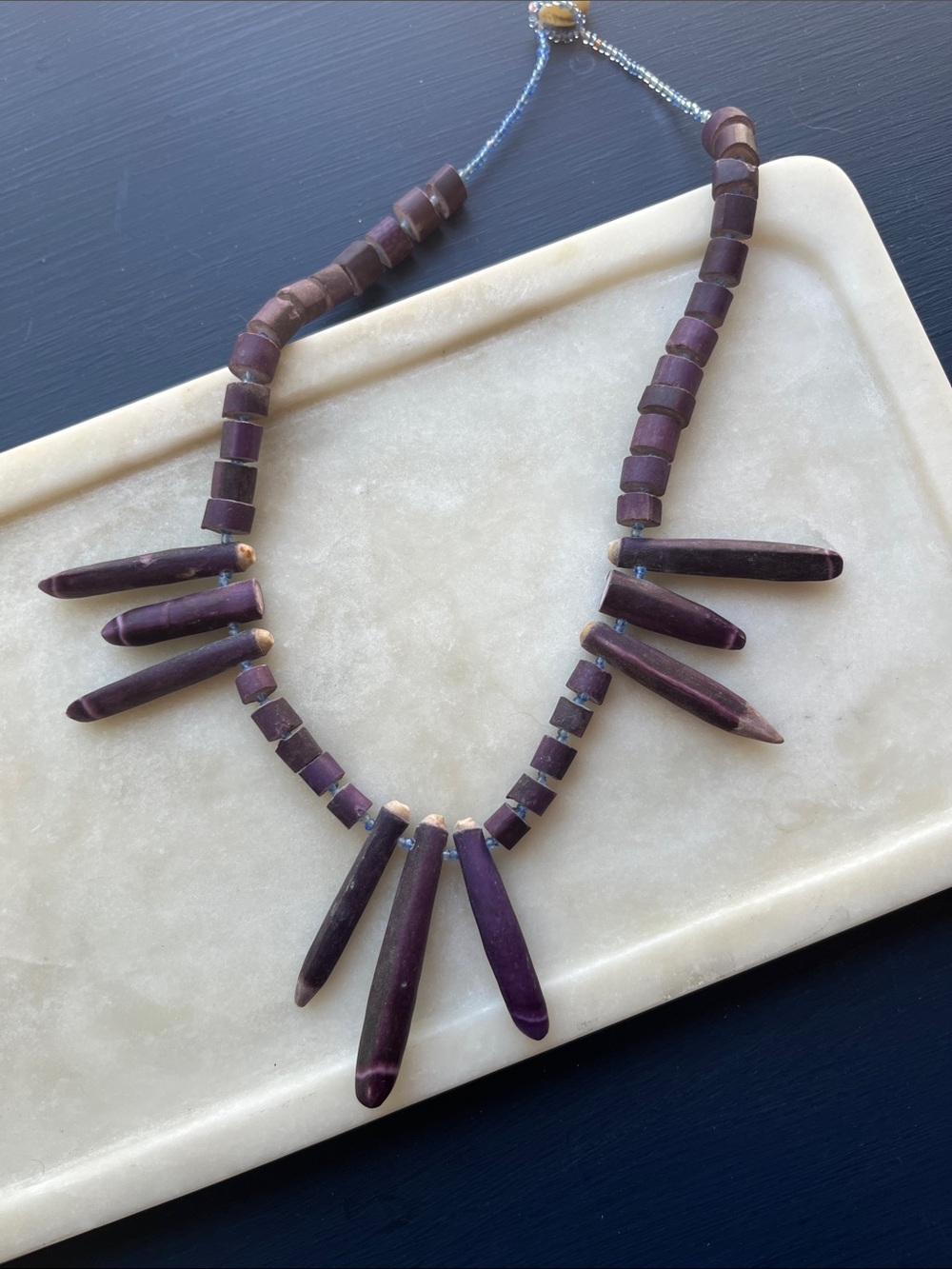 Handmade Sea Urchin quill necklace